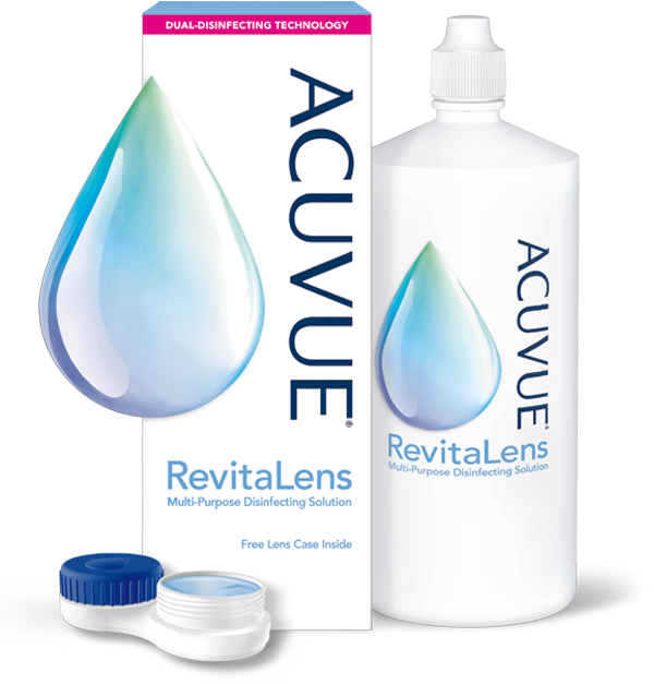 Acuvue RevitaLens bottle with carton and lens case image 