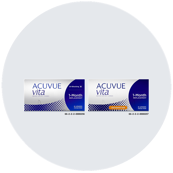 Two ACUVUE VITA contact lens boxes. ภาพสินค้า คอนแทคเลนส์ แอคคิววิว วิต้า