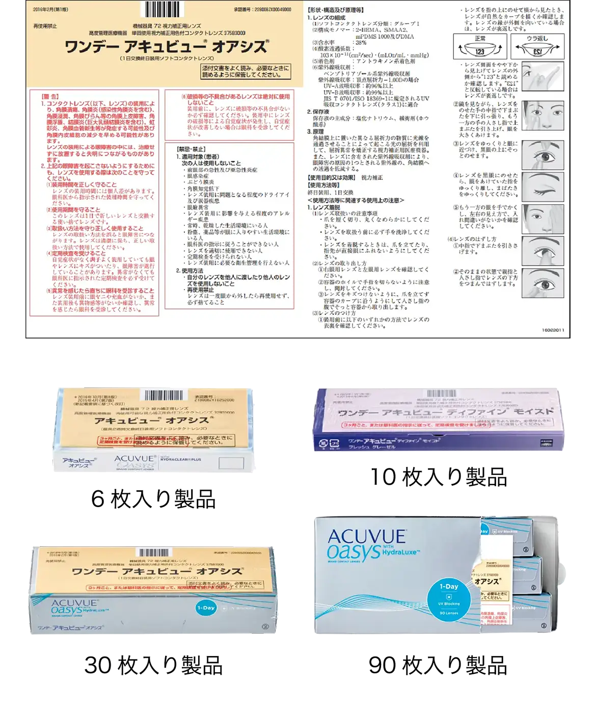 ワンデー アキュビュー®︎ オアシス®︎ の添付文書 ワンデー アキュビュー®︎ オアシス®︎ の添付文書