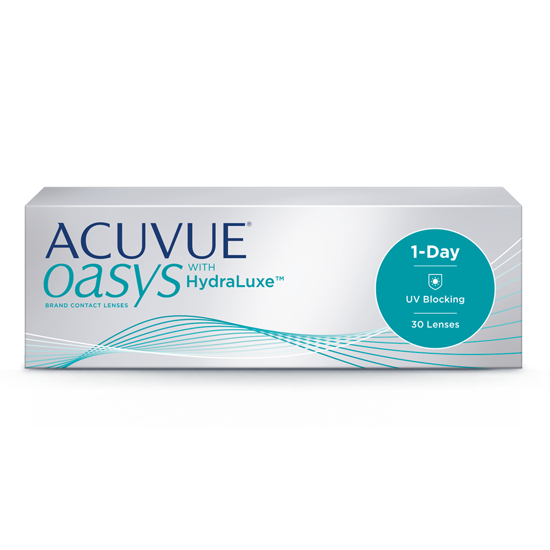 Упаковка контактных линз ACUVUE® OASYS 1-Day с технологий HydraLuxe® 30 линз