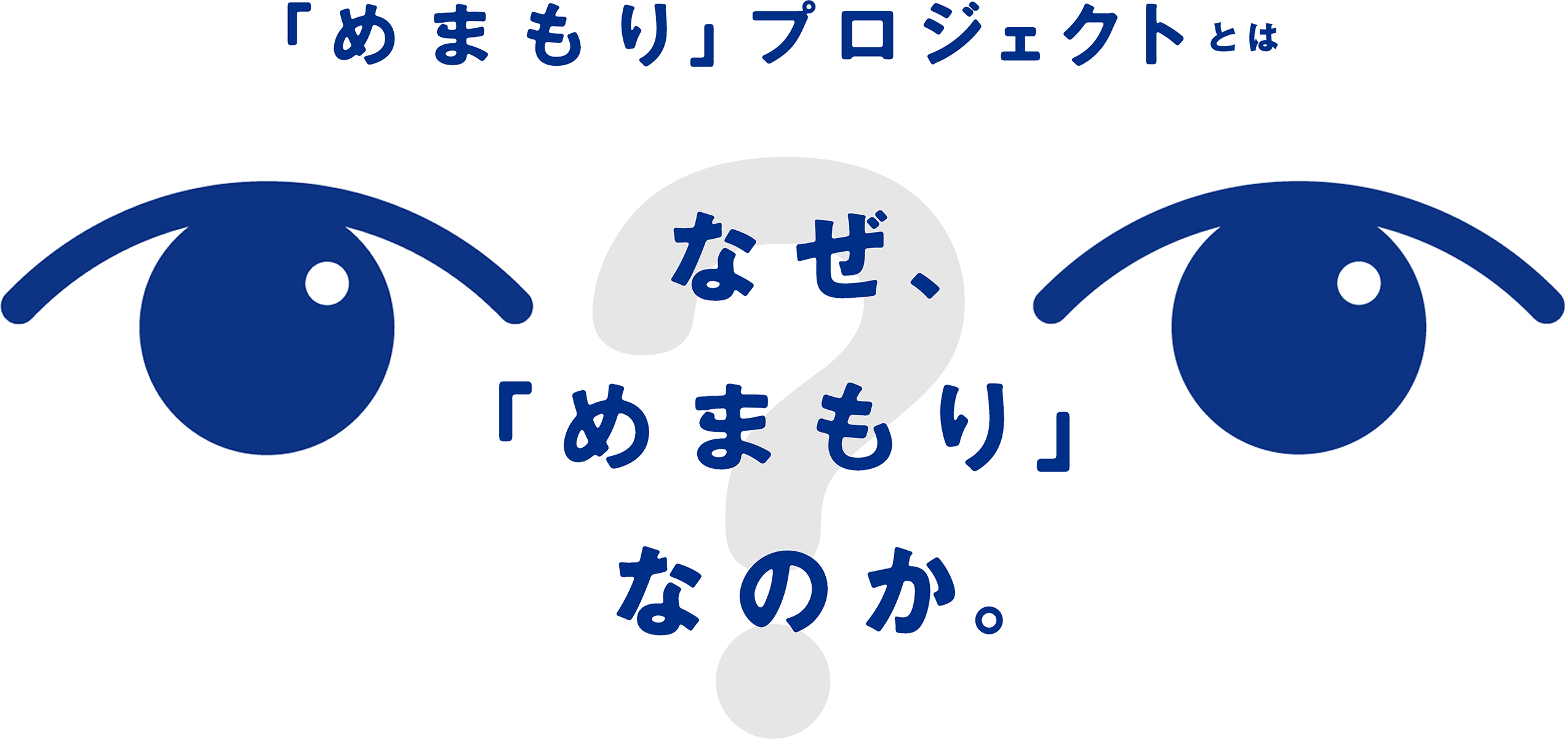 「めまもり」プロジェクトとは なぜ、「めまもり」なのか。