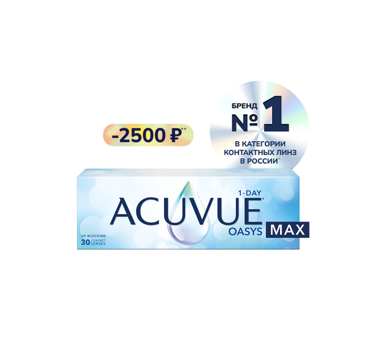 Упаковка линз ACUVUE® OASYS MAX 1 - Day