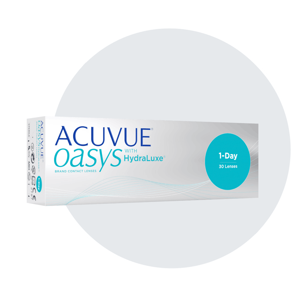 ACUVUE® OASYS Hydraluxe box.