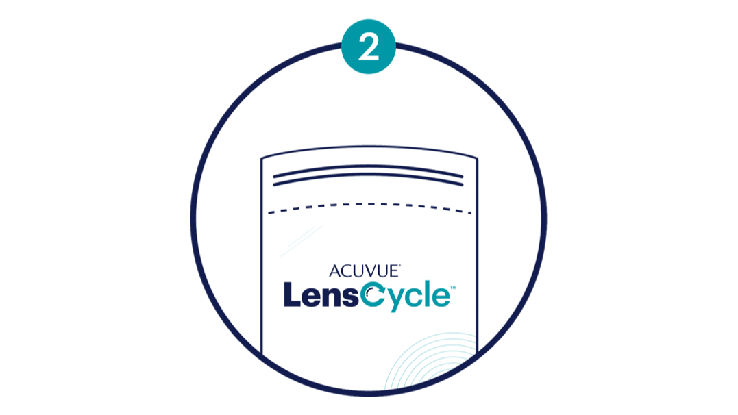 2. Sealing the ACUVUE LensCycle pouch.