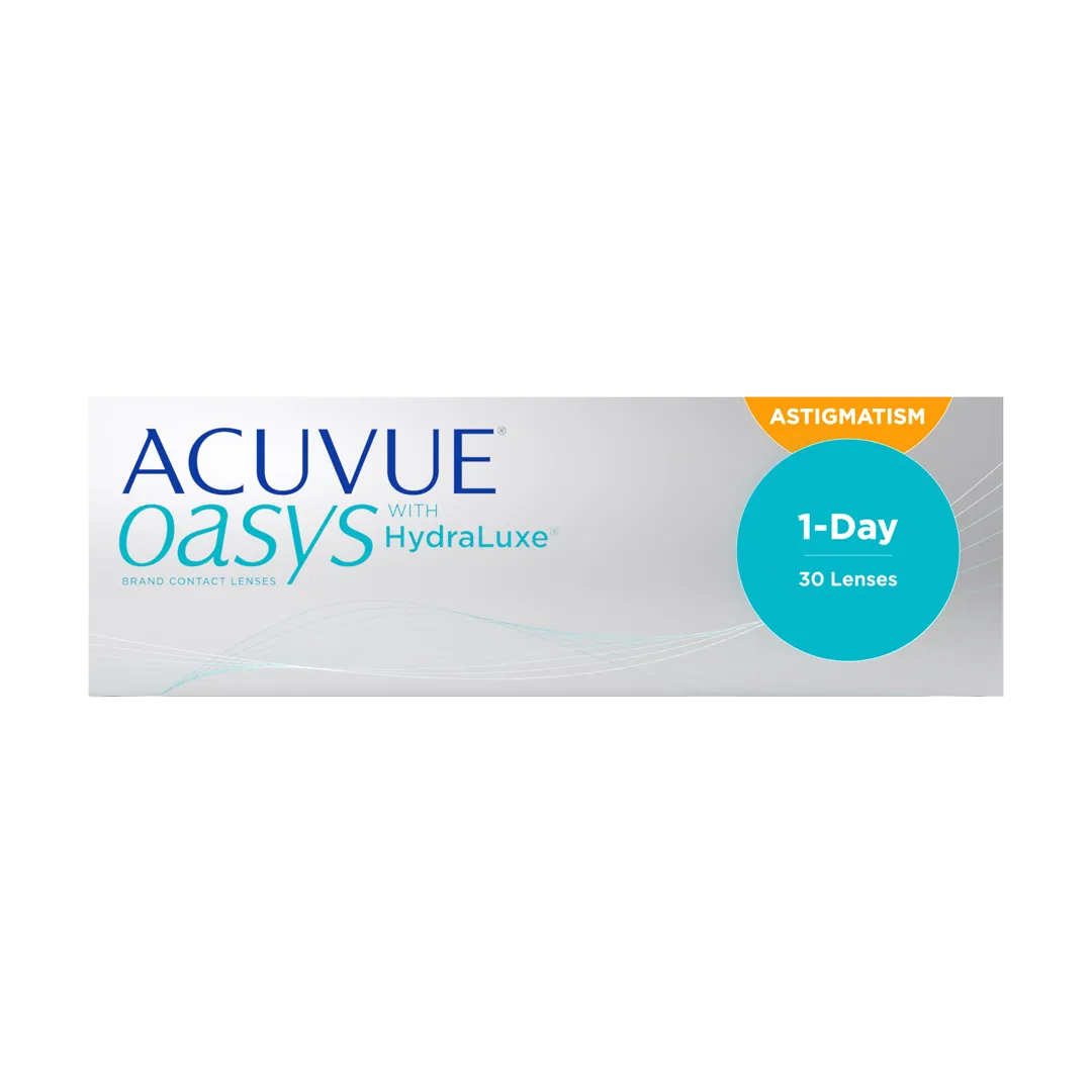 Контактные линзы ACUVUE® OASYS 1-Day с технологией HydraLuxe™ для коррекции астигматизма, упаковка 30 линз