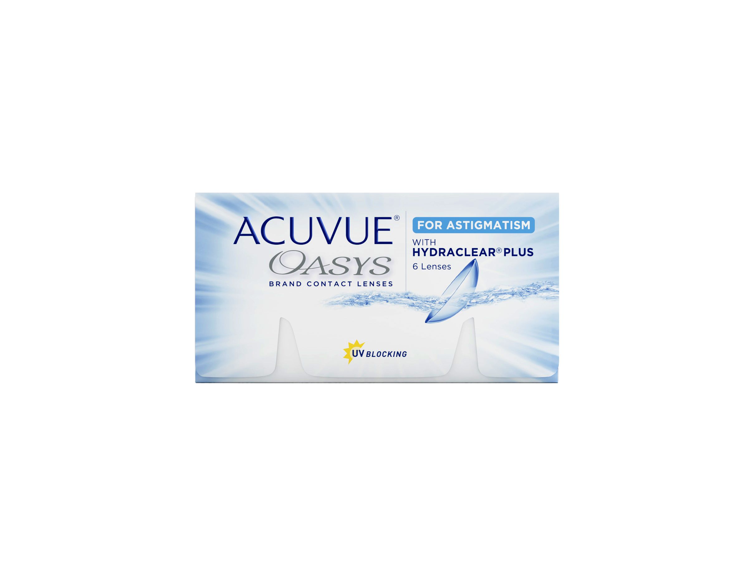 Produktová fotografie opakovaně použitelných dvoutýdenních čoček ACUVUE® OASYS for ASTIGMATISM
