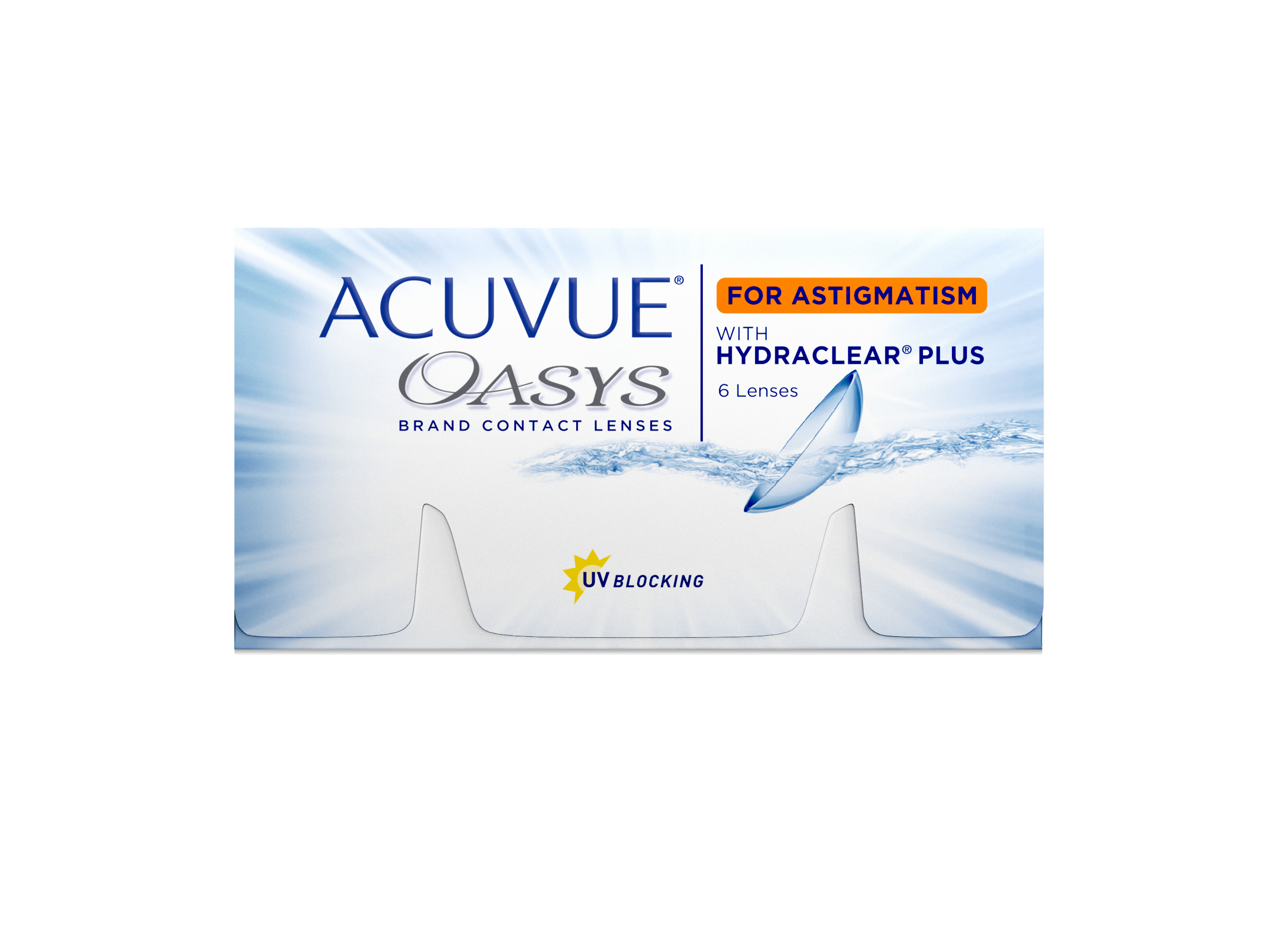 Produktová fotografie opakovaně použitelných dvoutýdenních čoček ACUVUE® OASYS for ASTIGMATISM