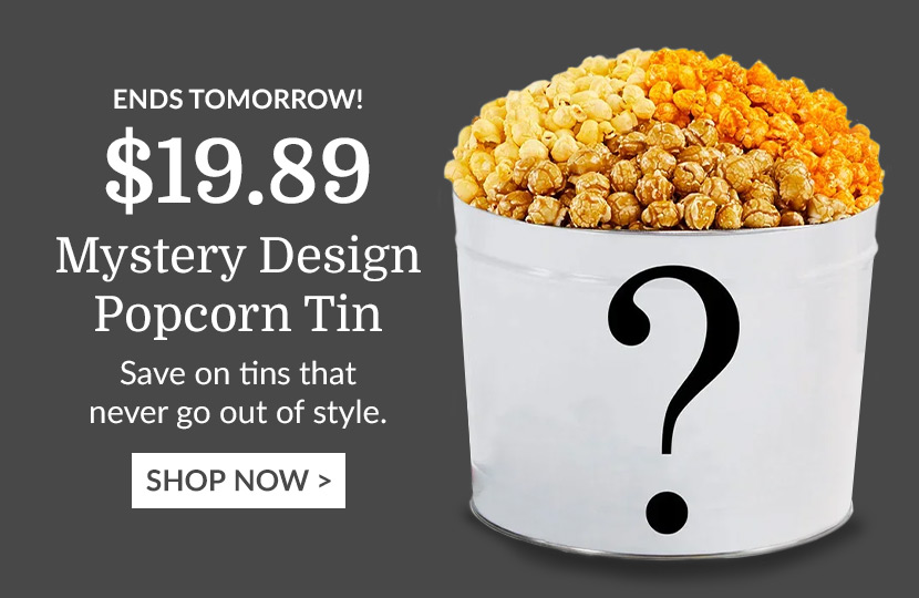 240408 TPF 830x540 2Spot $19.89 Mystery Design Popcorn Tin Ends Tomorrow