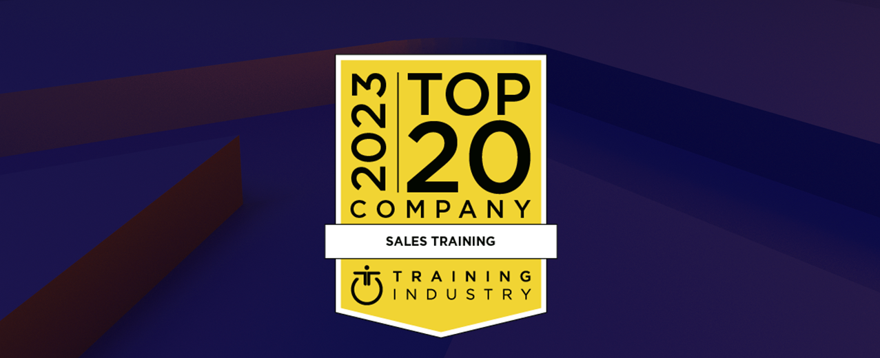 a badge on a dark background that was awarded to richardson as an acknowledgement of their excellence in sales training