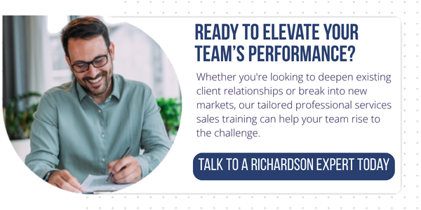 click here to contact richardson to talk about sales training solutions for professional services teams