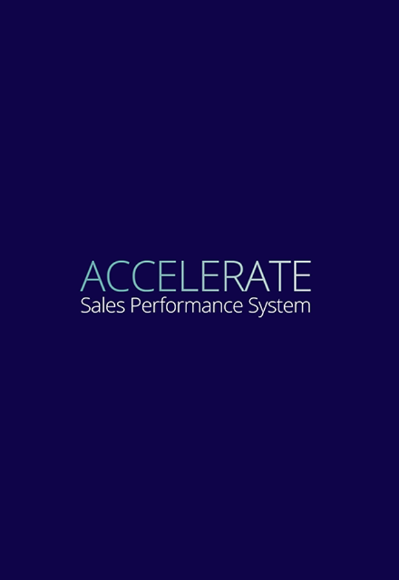 banner that says "accelerate sales performance system"