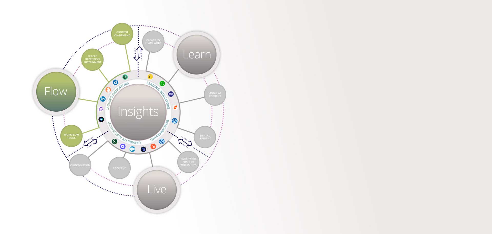 hero banner showing the system elements of the flow component of the accelerate sales performance system