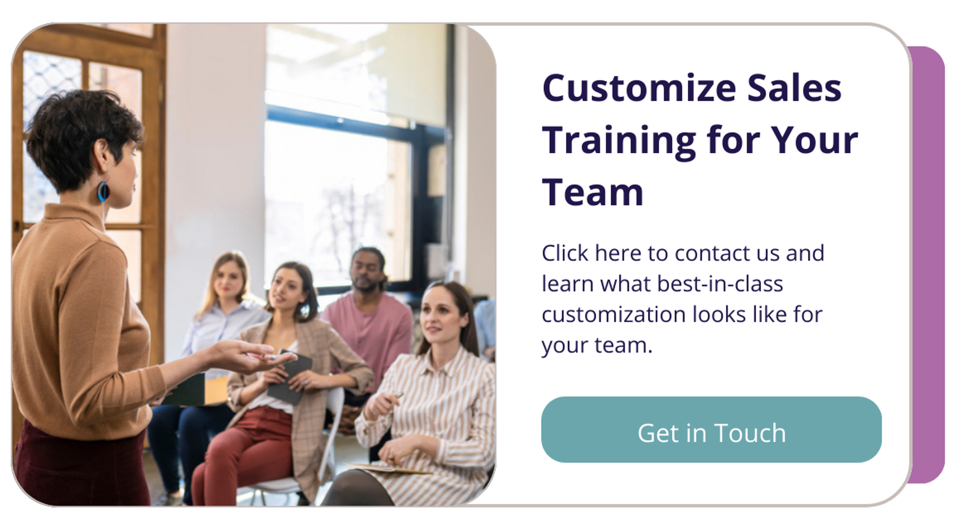 click here to contact richardson about customized sales training