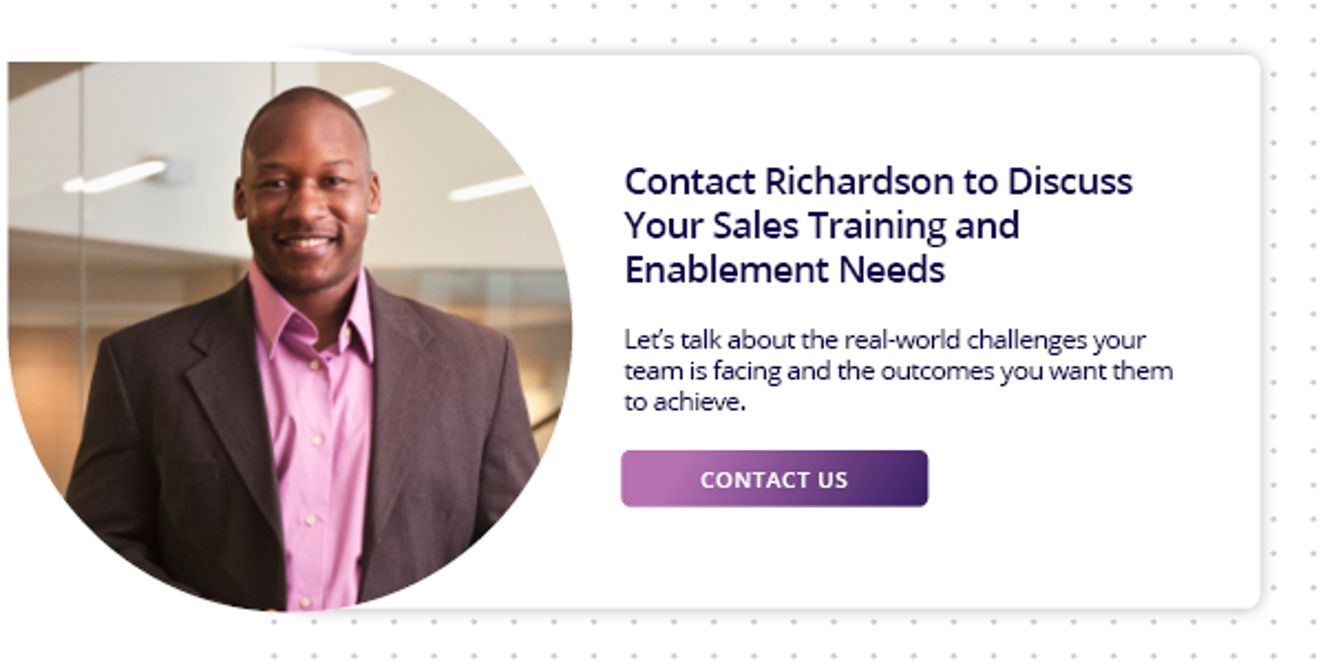 click here to contact the richardson team to discuss your sales training and enablement needs