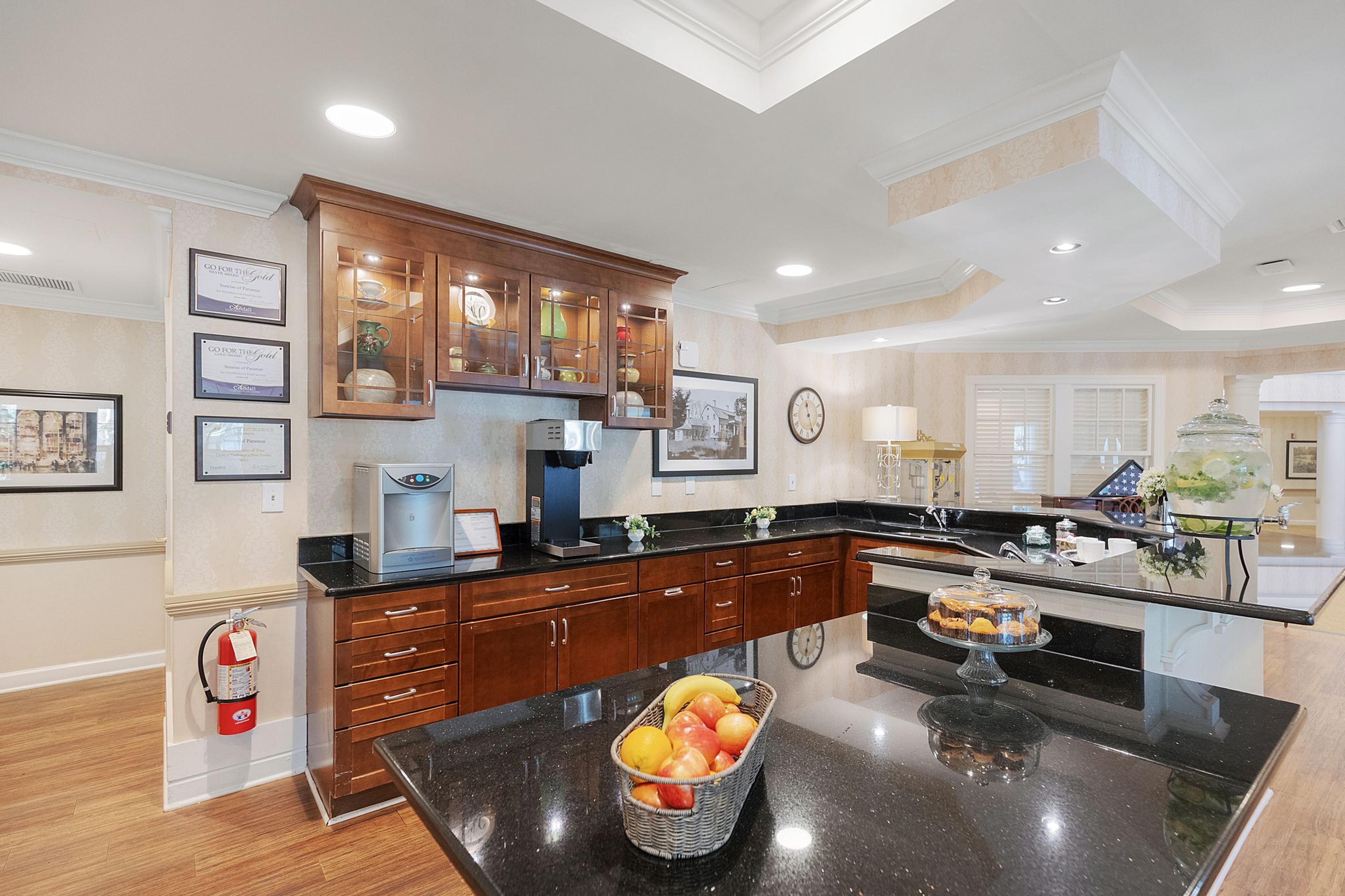 View of kitchen and counter
