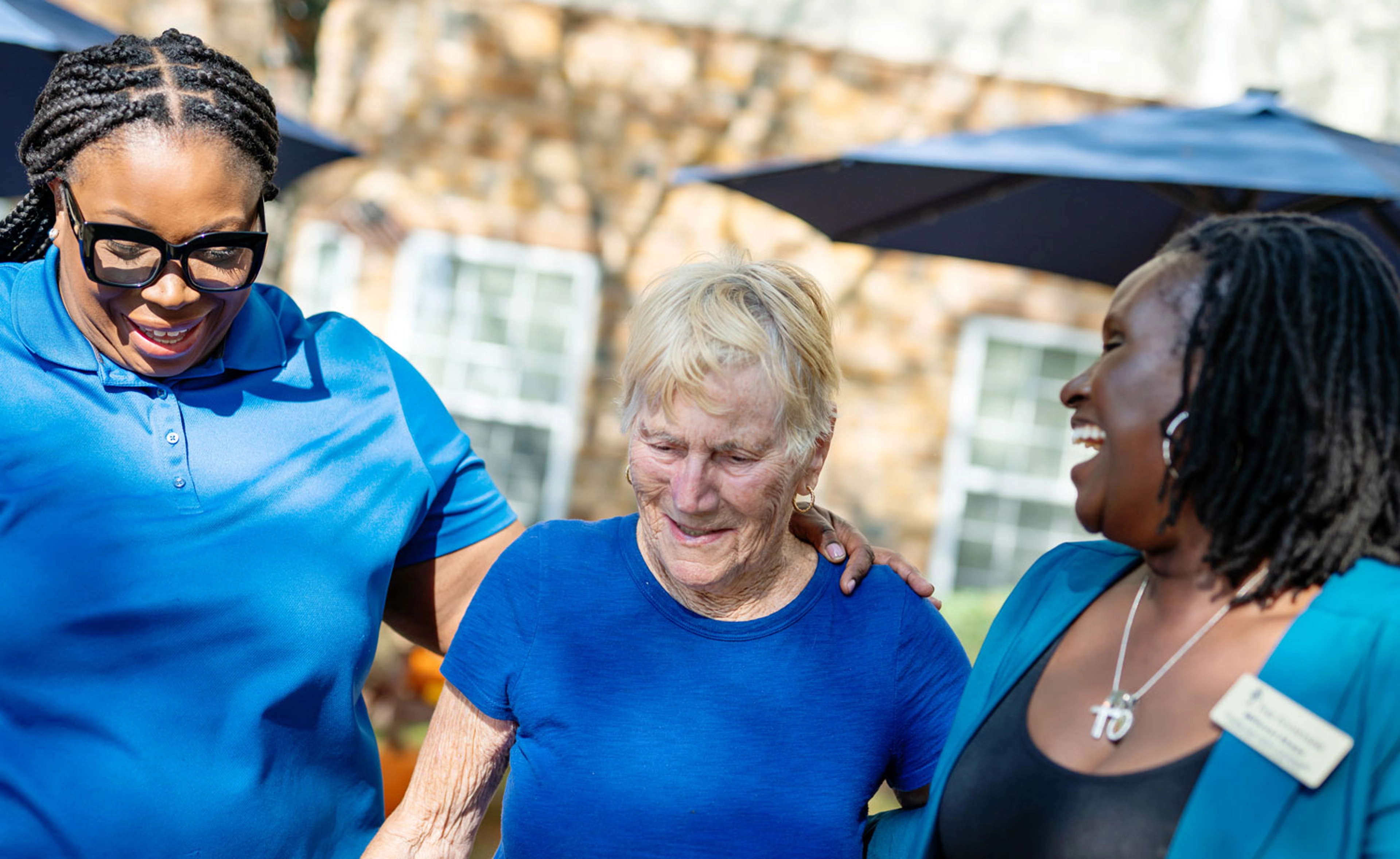 Tuckahoe Resident Walking with Team