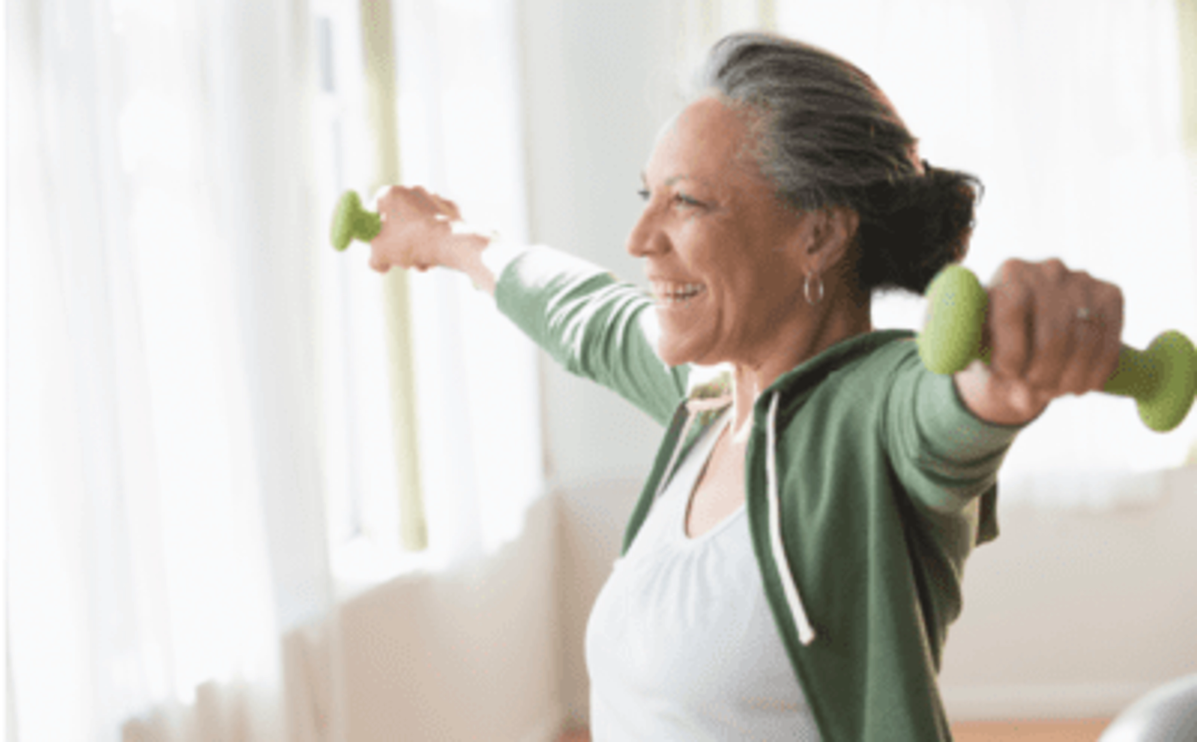 Senior Lady working out