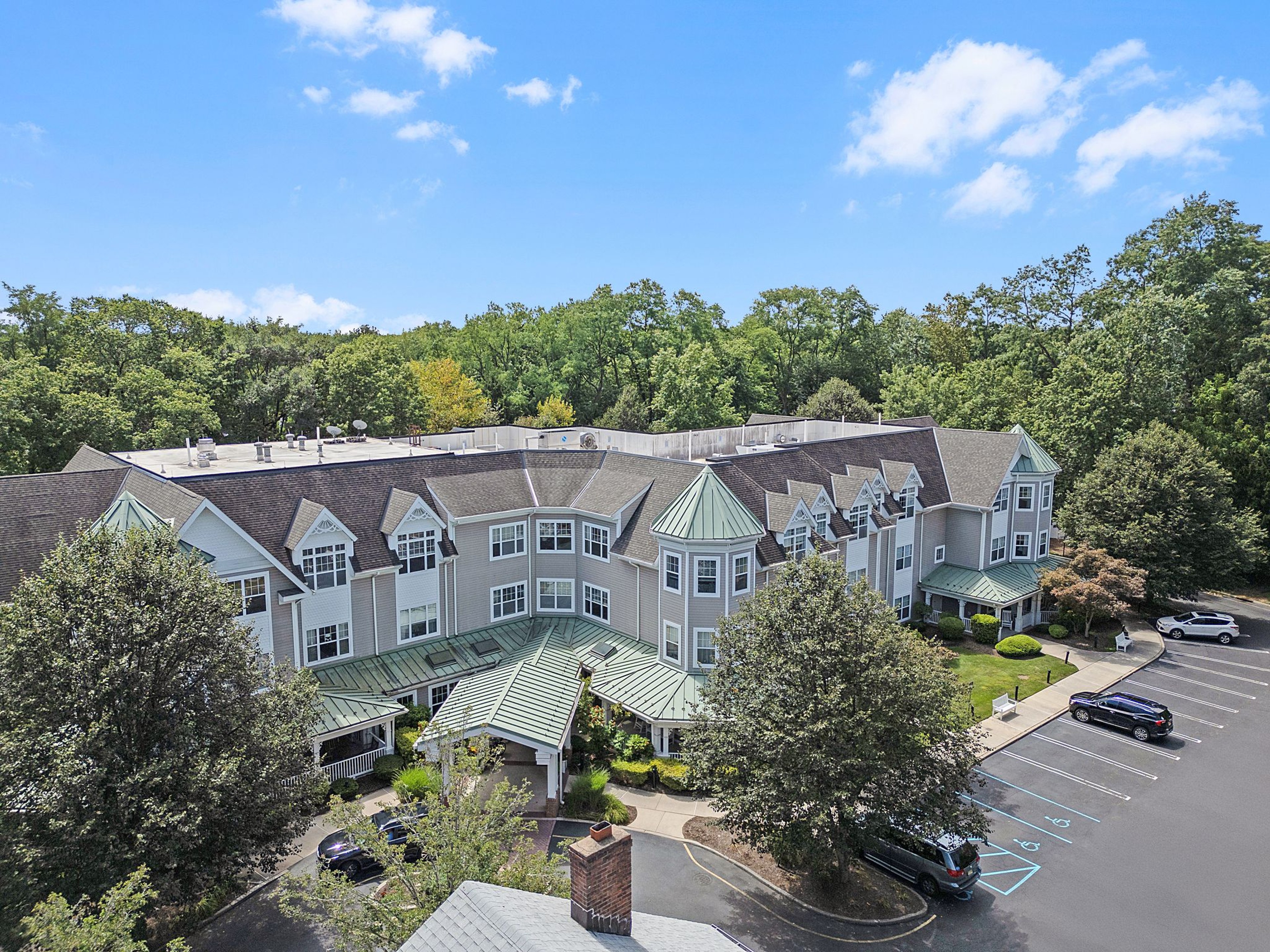 Exterior view of Paramus community building