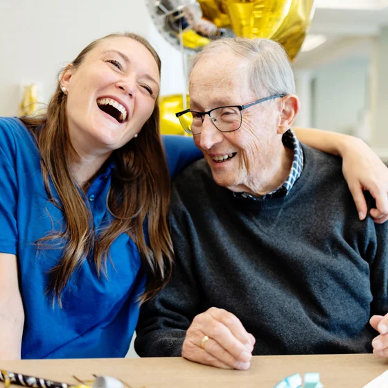 Assisted Living Resident Enjoying Birthday Party