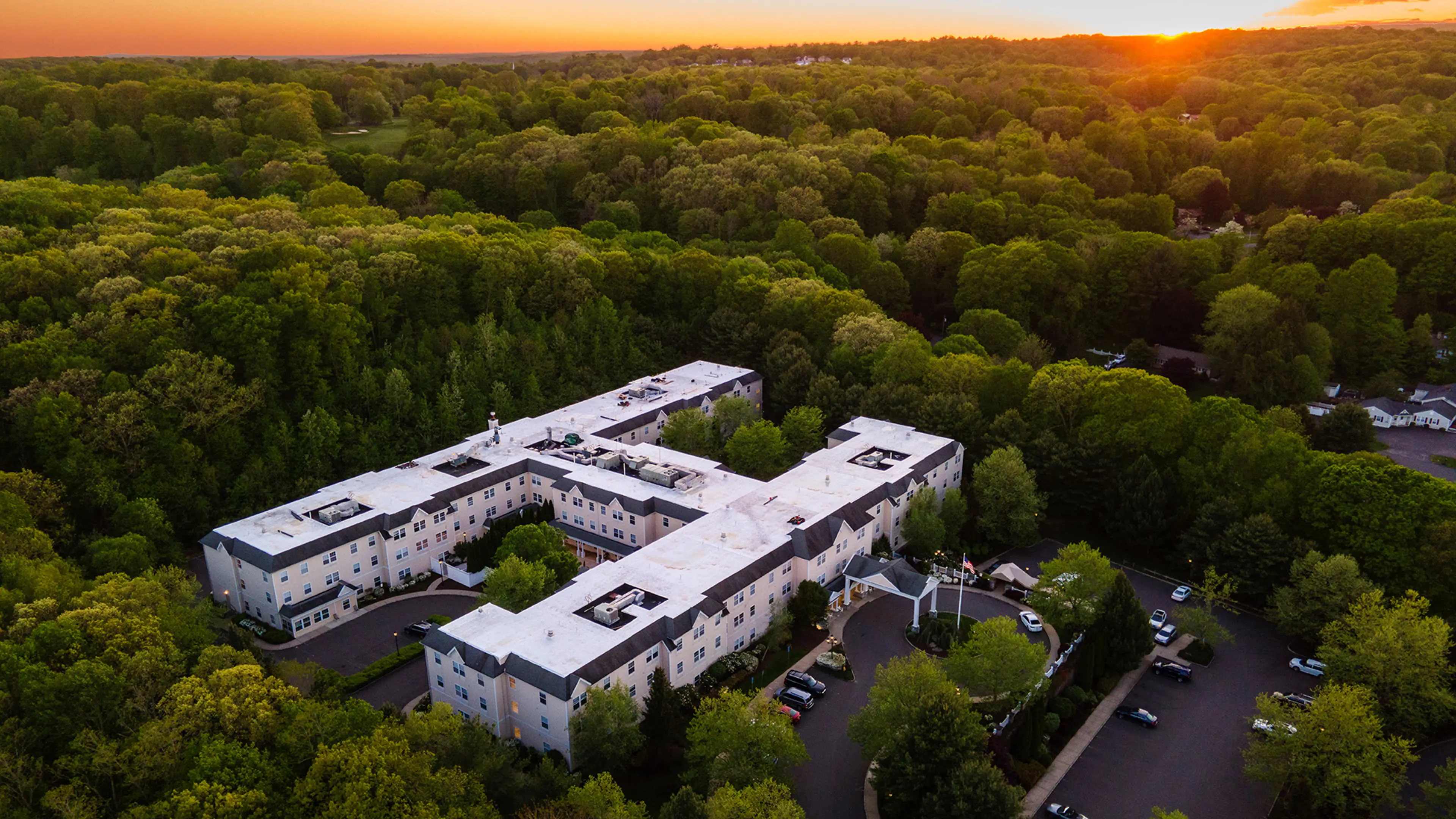 Spring Meadows Aerial Drone View