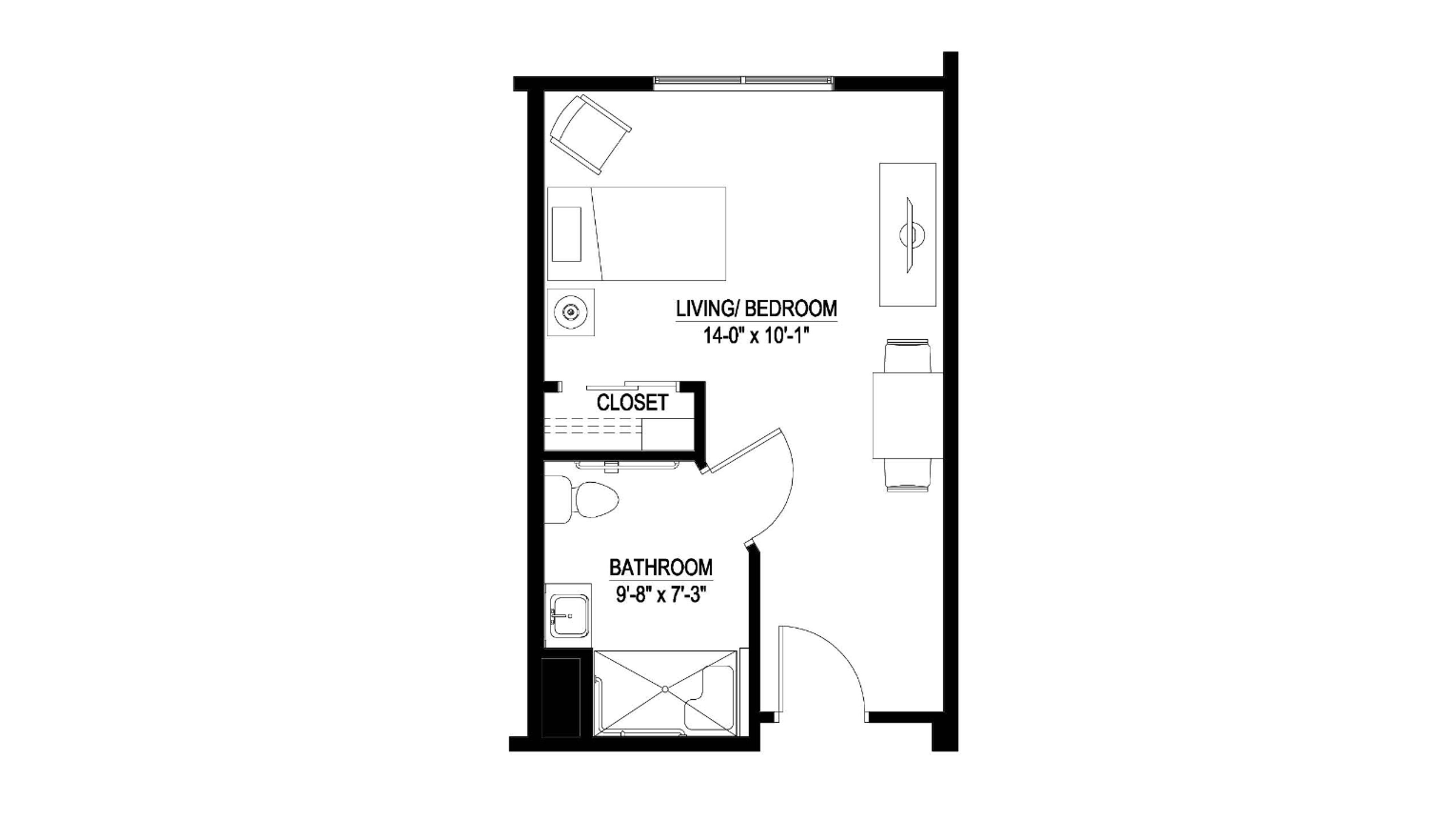 Mosaic by Monarch Memory Care Studio floor plan