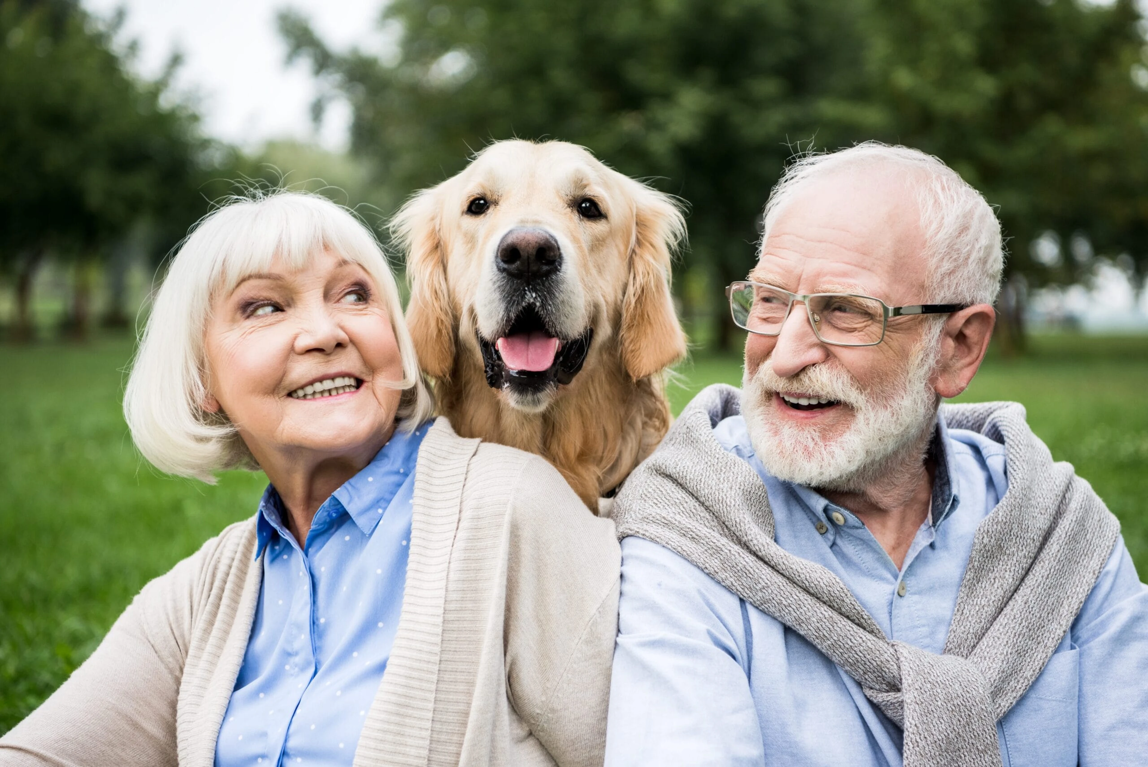 Senior Couple and their dog