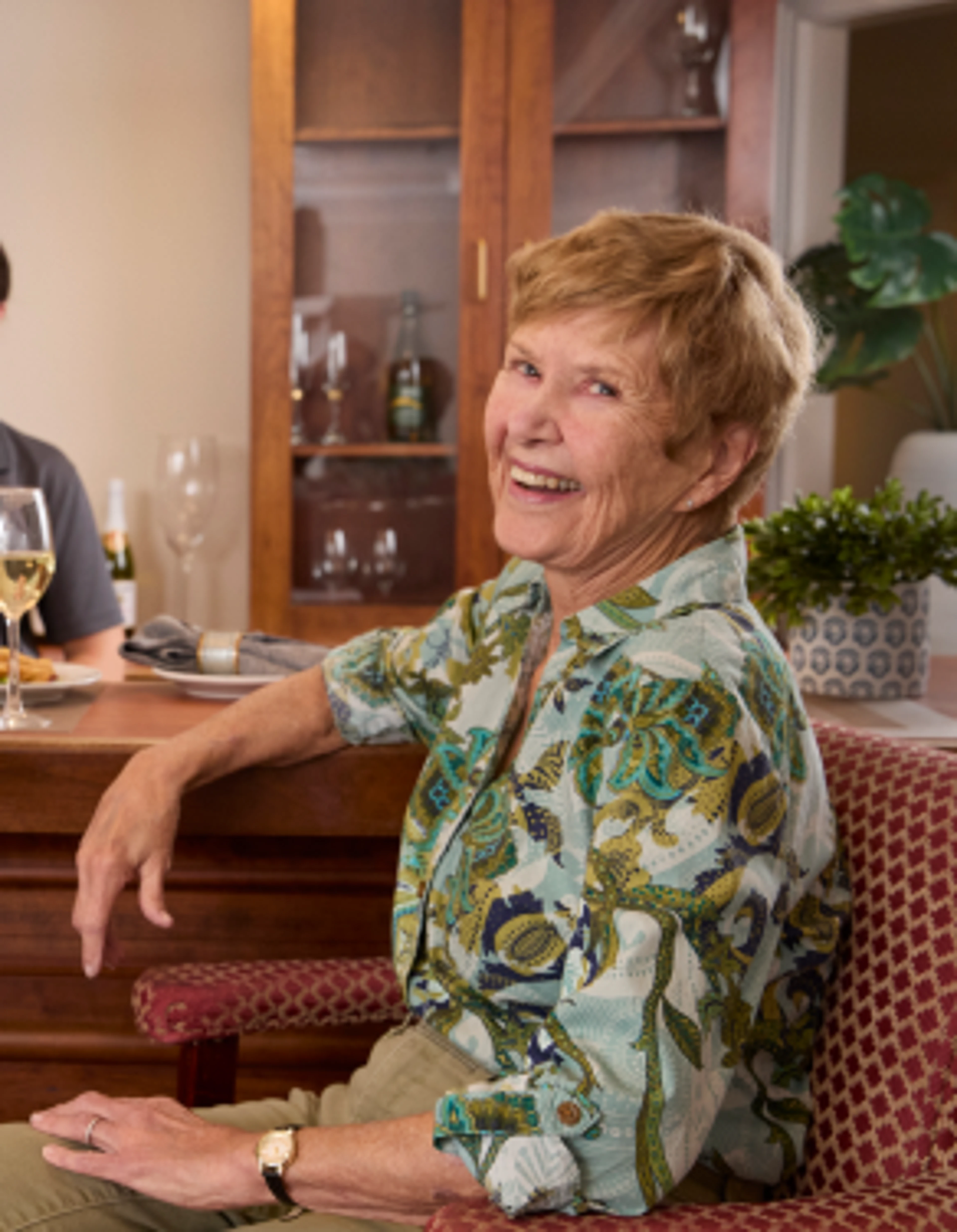 Senior Woman at Pub