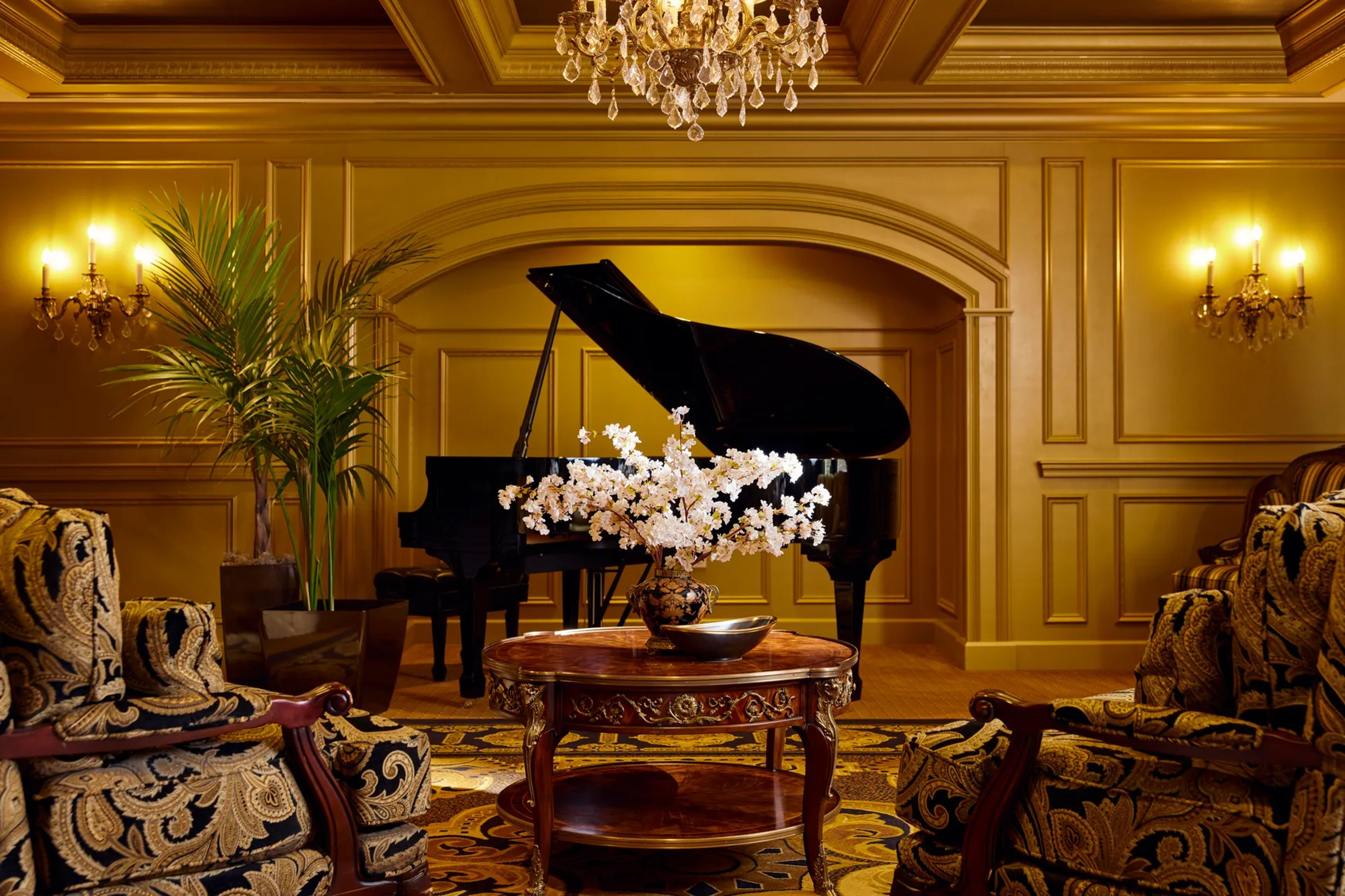 piano in a gallery room