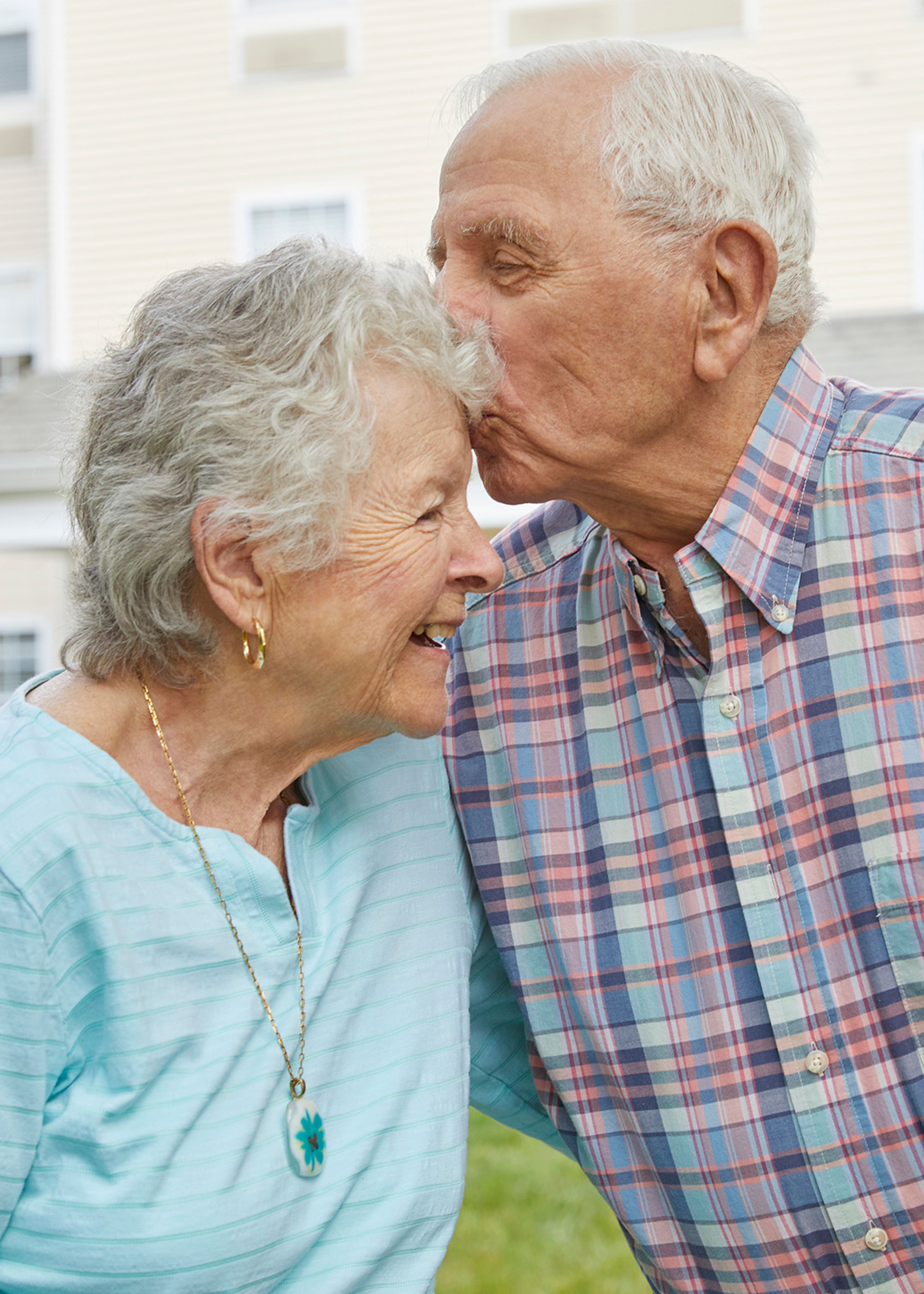Seniors Kissing