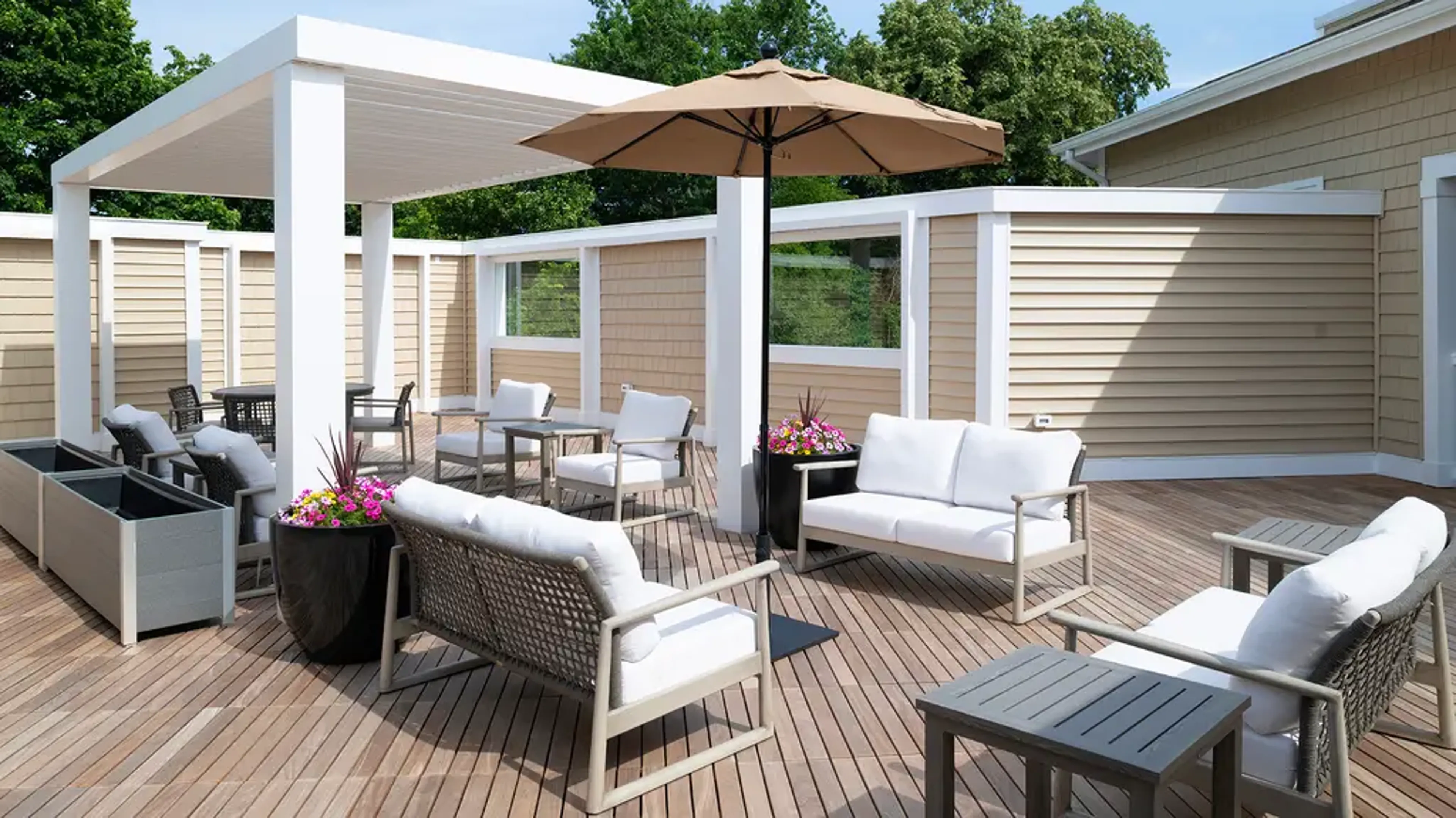 An outdoor patio