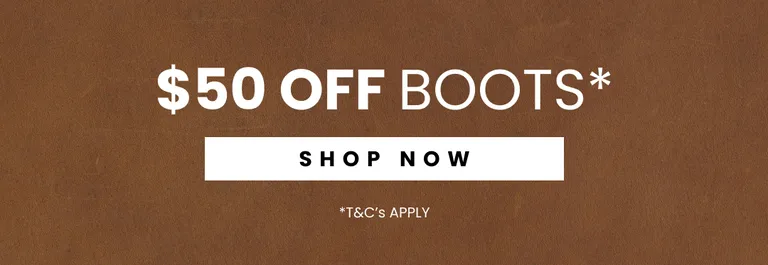 $50 off Full Price Boots