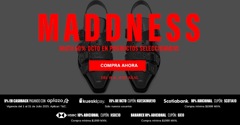 ¡Es momento de brillar! Descubre la temporada de rebajas Steve Madden con hasta 60% de descuento en producto seleccionado del 16 de julio al 4 de agosto 2025. Renueva tu estilo con sandalias, bolsos y tenis de moda con precios irresistibles. ¡No dejes pasar esta oportunidad y consigue tus must-haves antes de que se agoten!