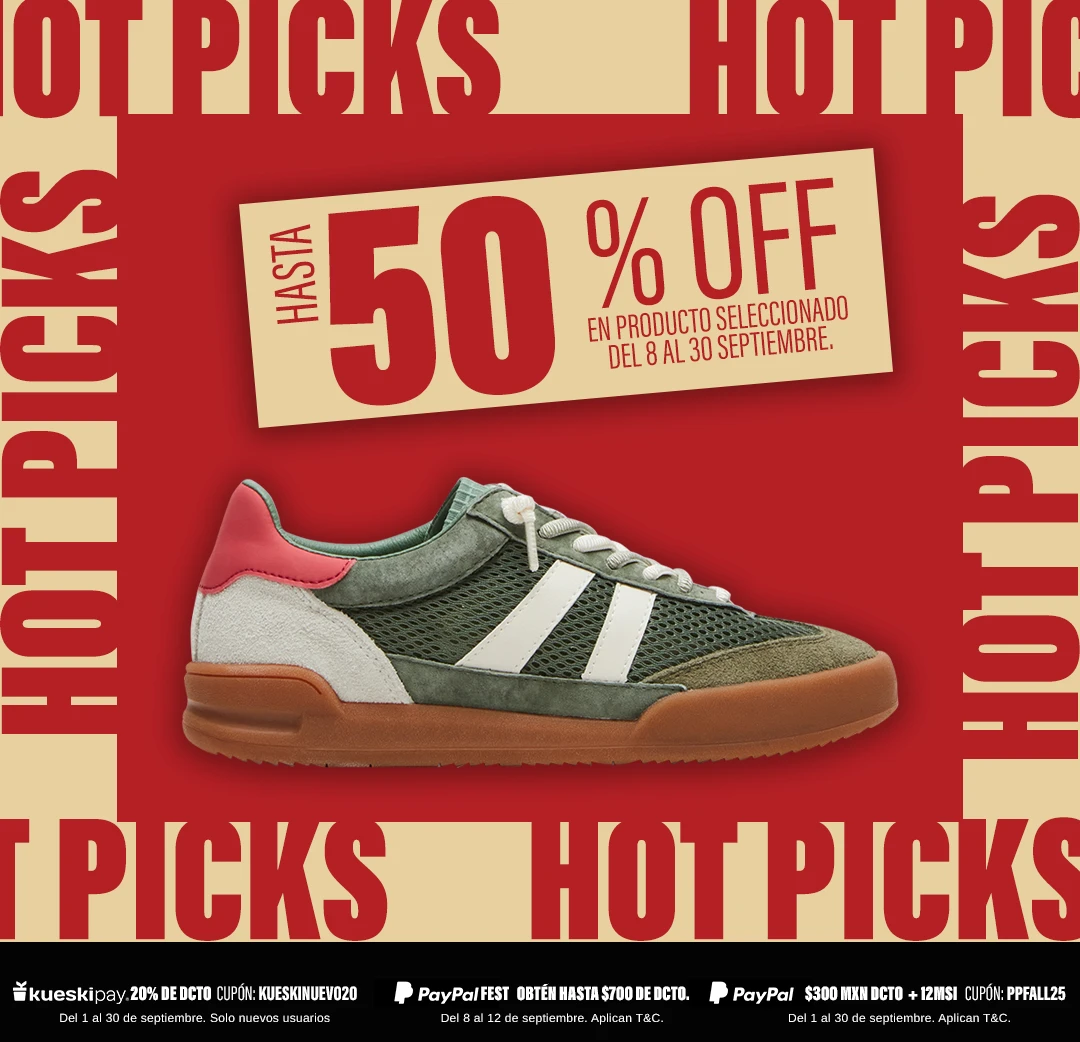 Encuentra tu estilo con hasta 50% OFF en producto seleccionado del 8 al 30 de septiembre.