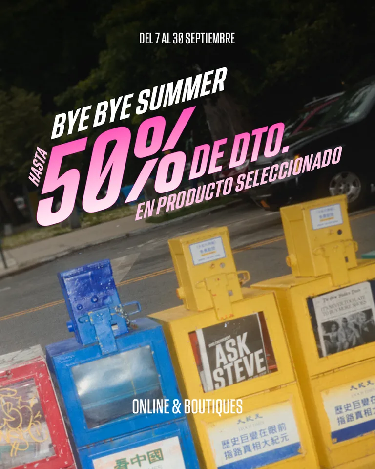 Bye Bye Summer: disfruta hasta 50% de descuento en productos seleccionados de Steve Madden del 7 al 30 de septiembre. Compra online.