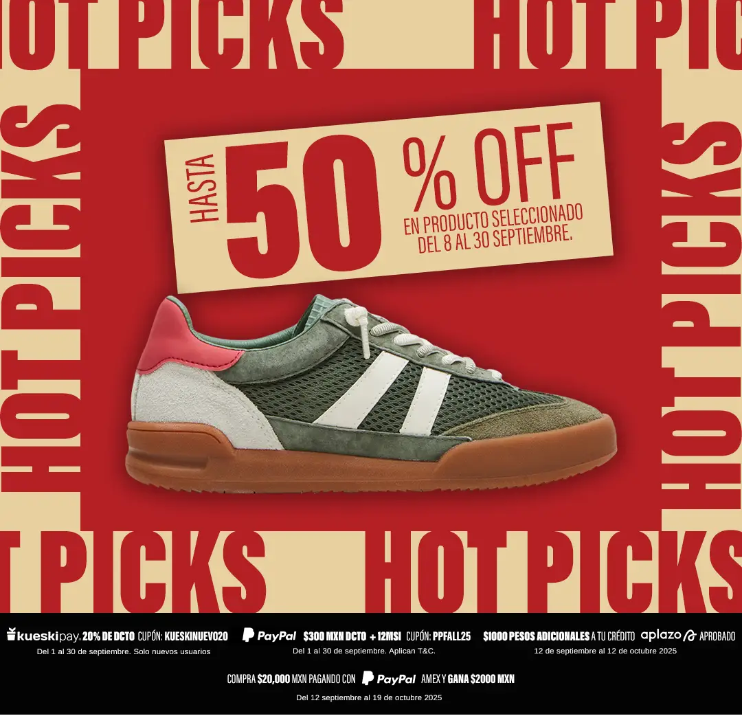 Encuentra tu estilo con hasta 50% OFF en producto seleccionado del 8 al 30 de septiembre.