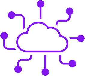 cloud icon with breadboard circuits running through