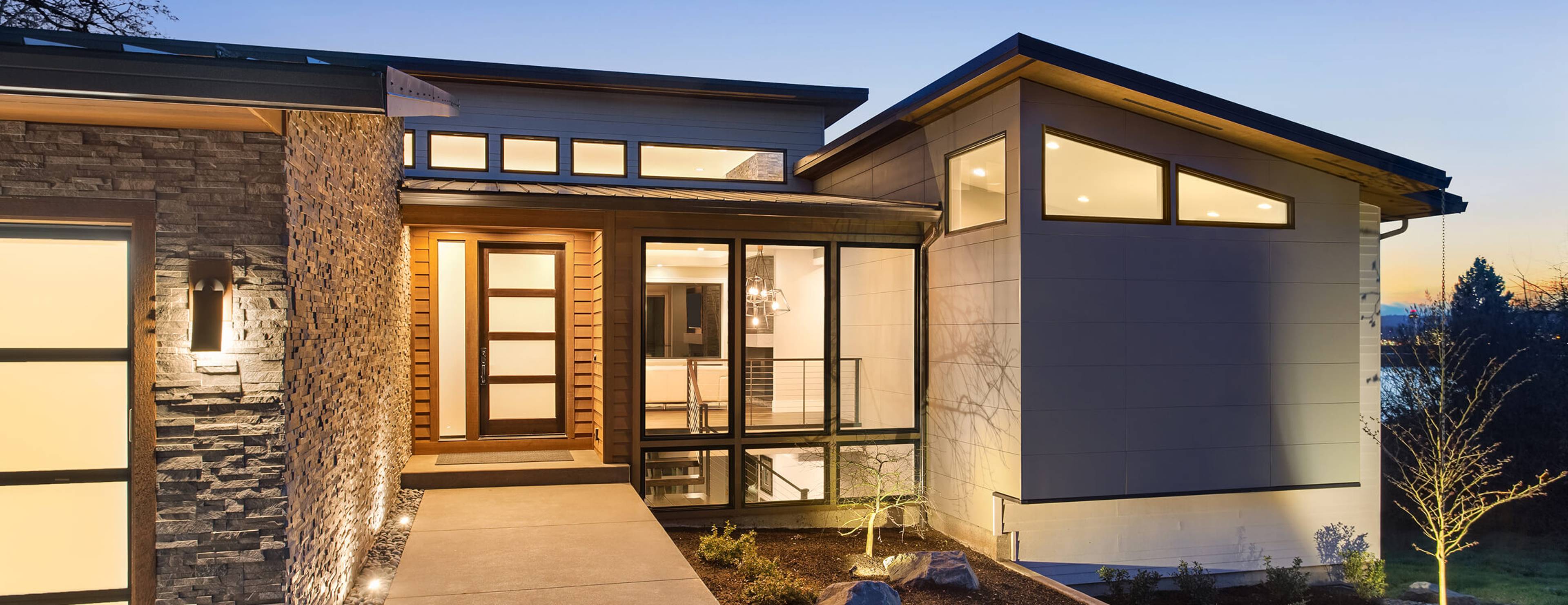 Modern looking house.