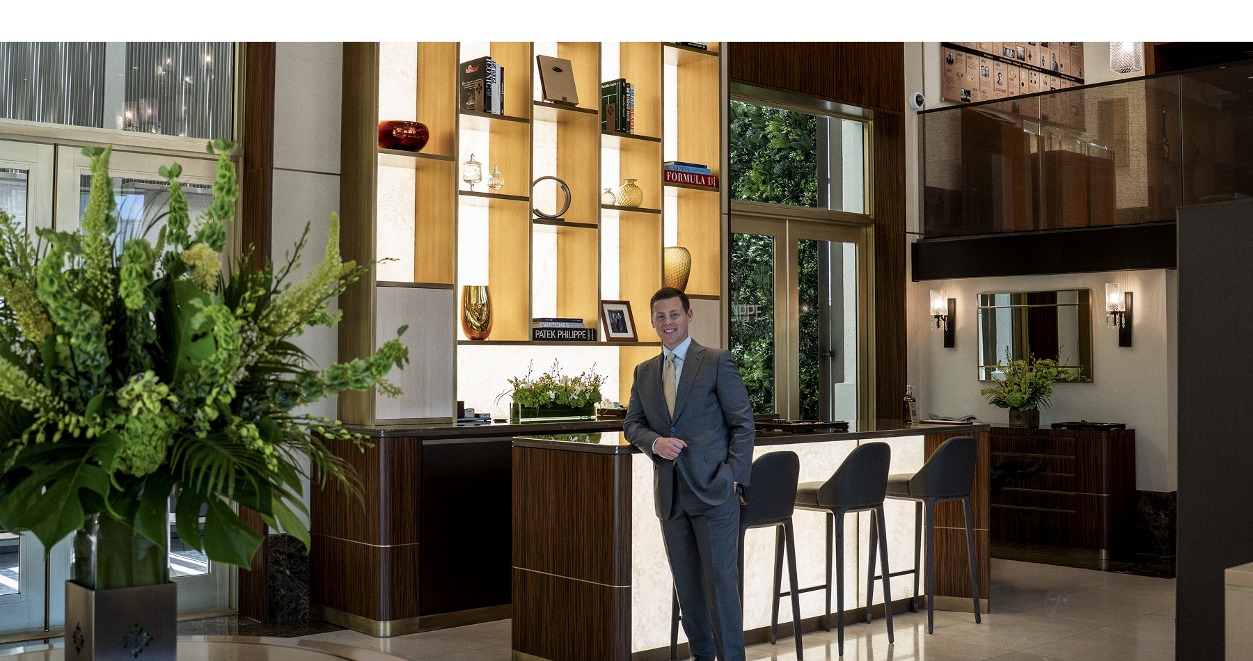 Brian Govberg in the Patek Philippe Boutique Miami Design District