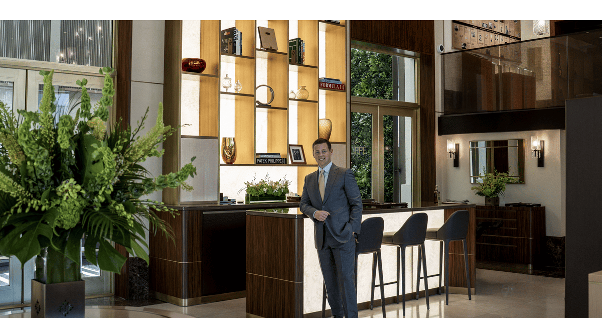 Brian Govberg in the Patek Philippe Boutique Miami Design District