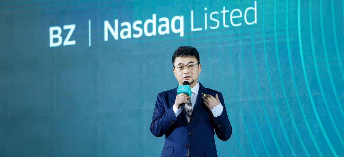 Jonathan Peng Zhao, a widely recognized leader in the fields of human resources and the internet in China, delivered a speech at the ceremony celebrating the listing of BOSS Zhipin on NASDAQ on June 11, 2021.