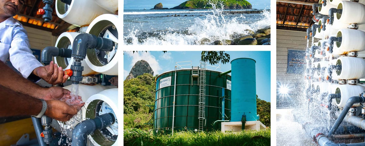 Clean-water production on the island increased almost five-fold when the new plant opened in 2021.