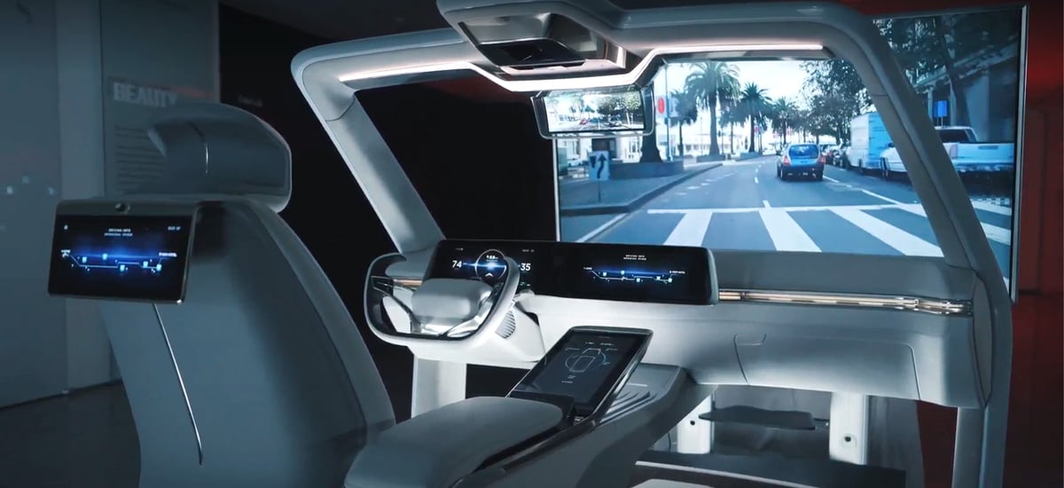 An image of the new Digital Cockpit concept from LG Electronics’ Mobility Labworks Series