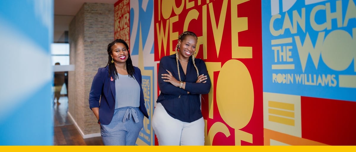 Erica May (left) and Janis Middleton in the offices of Atlanta advertising agency 22squared.