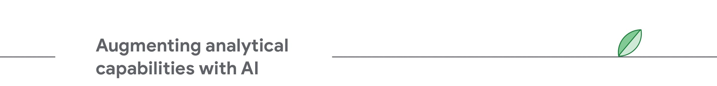 Augmenting analytical capabilities with AI