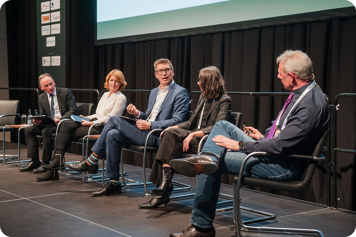 A panel session at RECHARGE Wind Power Summit 2025 powered by WindEnergy Hamburg. Photo credit: RECHARGE Events.