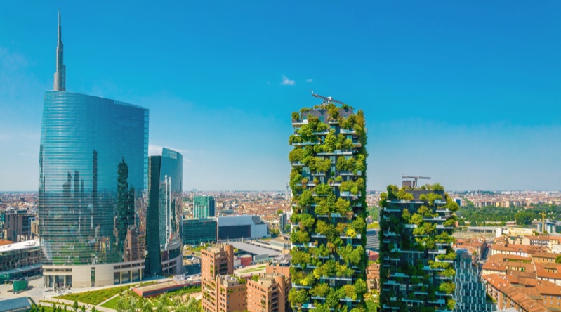 City view of Milan