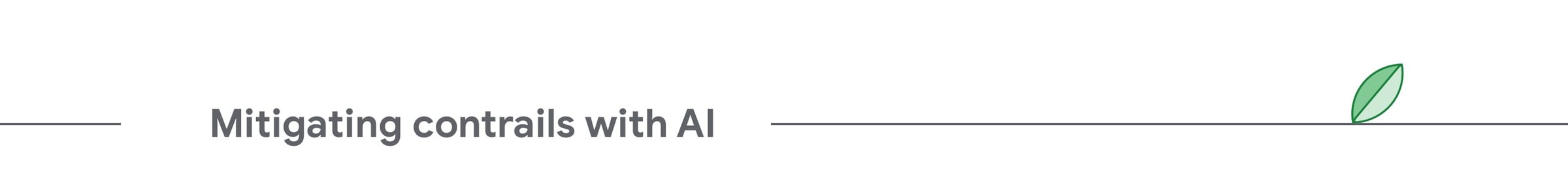 Mitigating contrails with AI