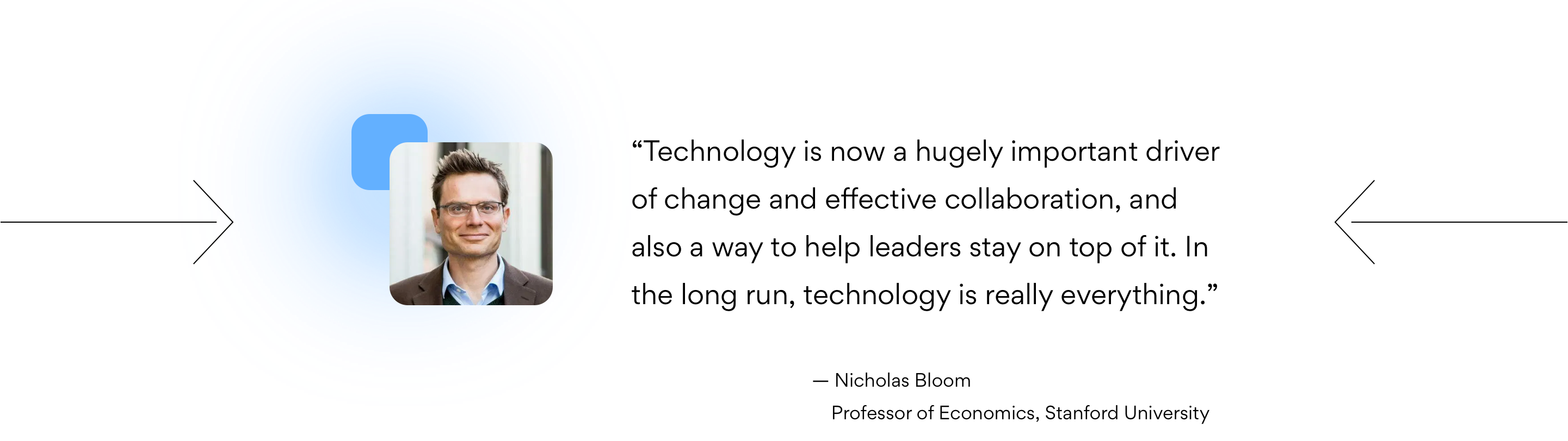 “Technology is now a hugely important driver of change and effective collaboration, and also a way to help leaders stay on top of it. In the long run, technology is really everything.”