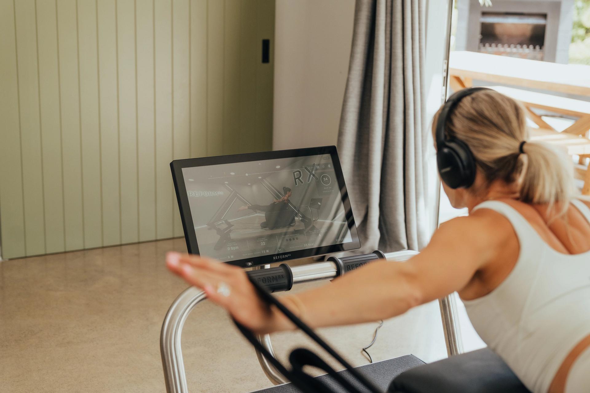 Pilates reformer tablet session