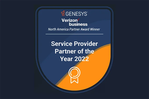 Genesys Service Provider Award Verizon Business